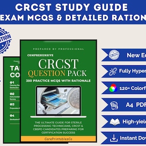 CRCST Practice Questions with Rationales PDF | SPD Exam Prep & Mock Test | Sterile Processing Technician Notes | crcst Study Guide 2025