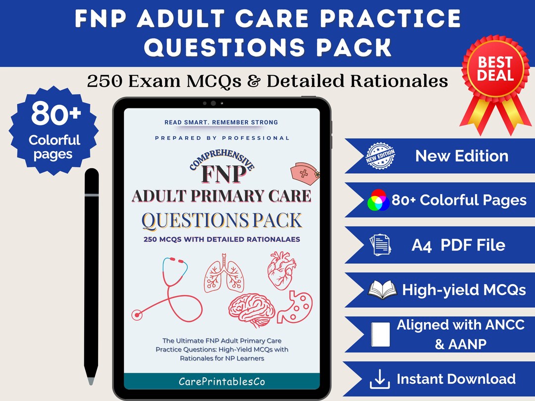 FNP Adult Primary Care Practice Questions Pdf | 250 Mcqs With ...