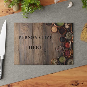 Personalized Tempered Glass Cutting Board: Kitchen Decor Gift