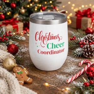 Chill Weinbecher : Weihnachtsstimmungs-Koordinate-Isoliertes Trinkgefäß, Weihnachtsgeschenk, Wein, Kaffeetasse, Party-Zubehör, festlicher Becher