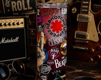 Classic Rock Band Logos Stainless Steel Tumbler | 20oz
