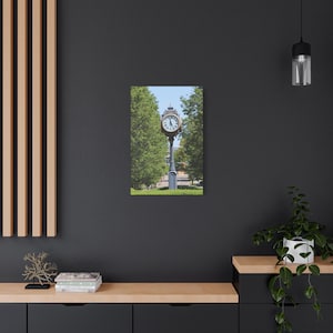 Elegant Wall Clock Canvas Print, Timeless Home Decor, Perfect Gift for Housewarmings, Modern Wall Art, Unique Timepiece