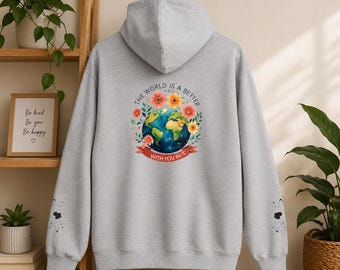 Eco-Friendly Earth Day Hoodie | Unisex Sustainable Sweatshirt | Perfect for Nature Lovers, Earth Day, or Everyday Wear, Gift for Him/Her