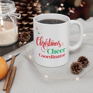 Tasse festive de Noël en céramique : tasse de café joyeuse pour les fêtes