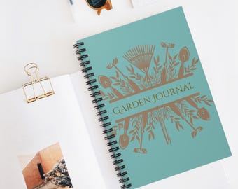 Garden Journal Notebook – Spiral Bound, Plant Lover Gift