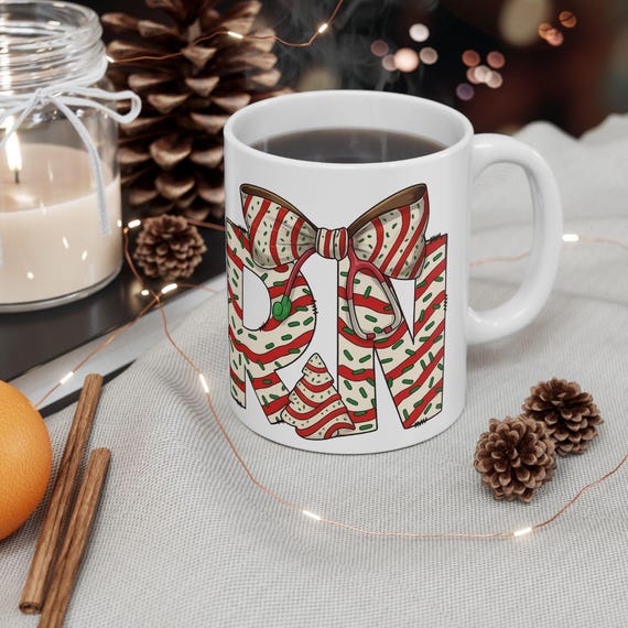 Candy Cane RN Mug | Christmas Holiday Coffee Cup