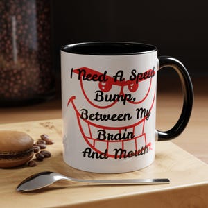 Funny Speed Bump Coffee Mug: Humorous Desk Decor, Gift for Coffee Lovers