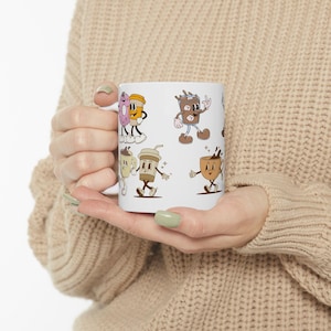 Cute Character Ceramic Mug - Whimsical Coffee Cups for Home, Gifts for Coffee Lovers, Fun Cartoon Drinkware