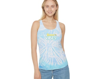 Tie Dye Racerback Tank Top: Sunshine Vibes, Beach Outfit