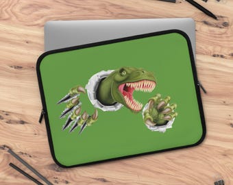 Dinosaurus-laptophoes: leuke draagtas voor kinderen, cadeaus voor studenten, uniek technisch accessoire, geeky computerkast, leuke schoolbenodigdheden