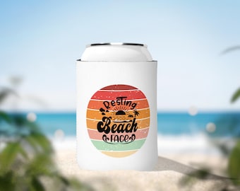 Neoprene Can Cooler Sleeve: Summer Beach Party Drink Holder
