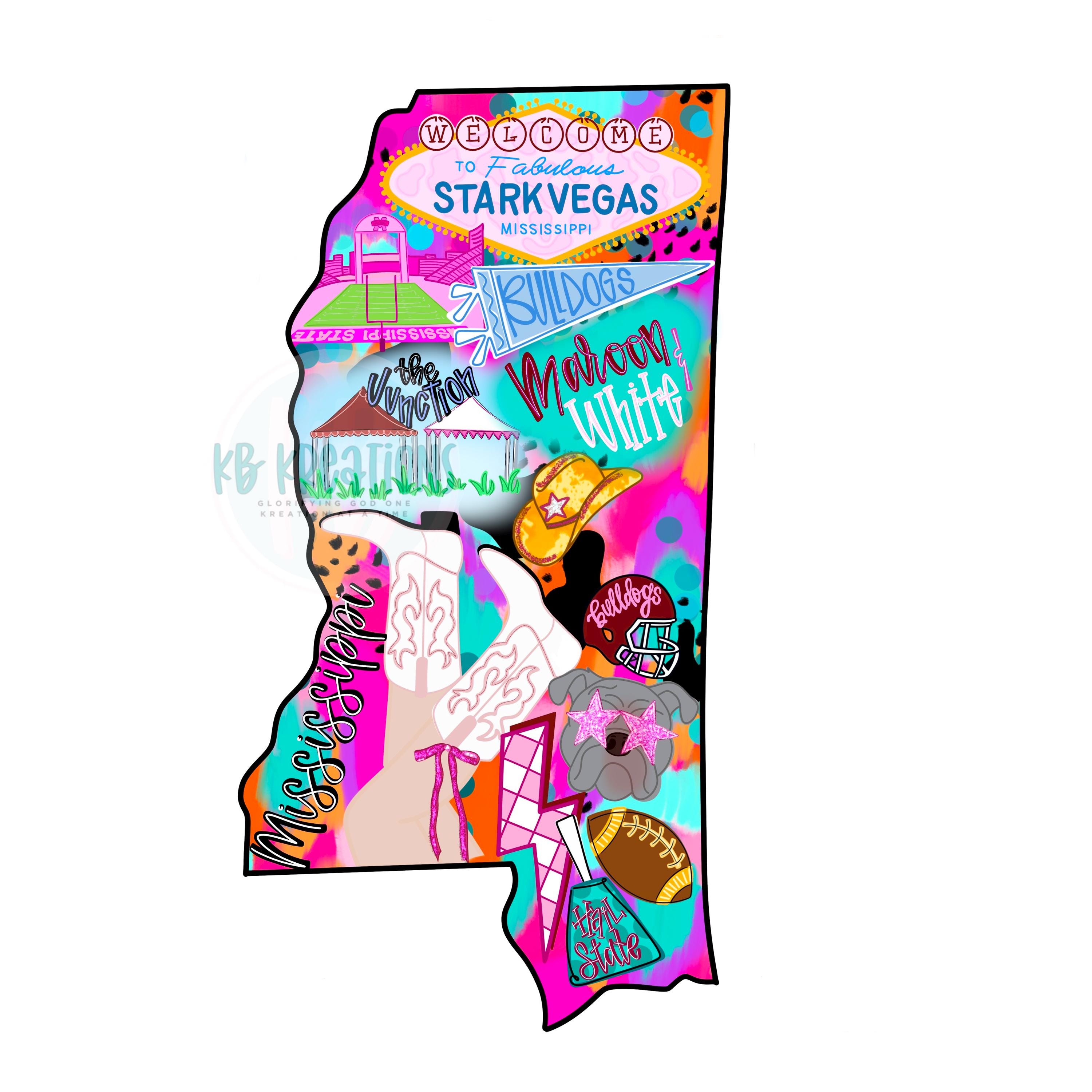 Mississippi PNG: HAIL State Print, Western Design (digital Download) - Etsy