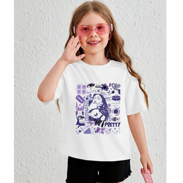 GUTS World Tour kids shirt, Youth 2024 Guts tour shirt, Rodrigo T-shirt, Kids Concert shirt, Girls Concert t-shirt, Youth Pop concert shirt