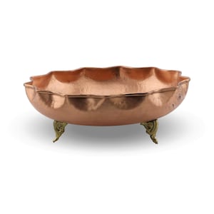 Handmade Hammered Copper Serving Dish – Turkish Candy Bowl – Rustic Decorative Kitchenware – Artisan Home Decor - Copper Bowl
