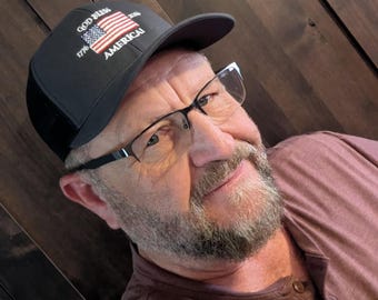 Embroidered Patriotic Dad Cap - God Bless America, 4th of July Hat