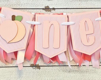 Sweet As A Peach Highchair Banner & Ribbon Garland Set