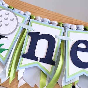 Hole In ONE Golf Highchair Banner: First Birthday Garland Set