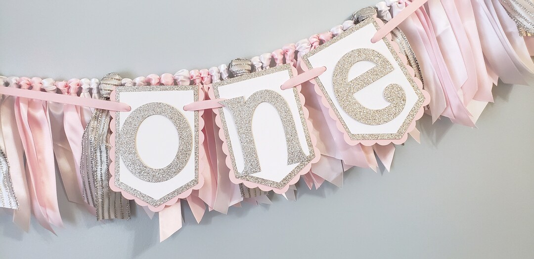 "Girls Just Wanna Be One" Birthday Decor – Pink & Purple Bow Banner & Photo Garland Set, First Birthday