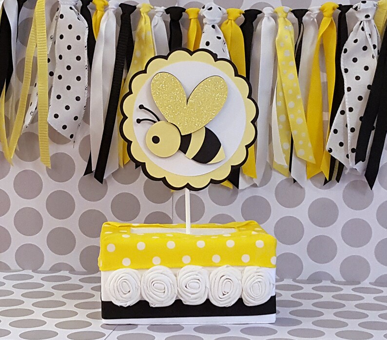 Bumble Bee Cake Topper Smash Cake Topper Yellow And Black Etsy