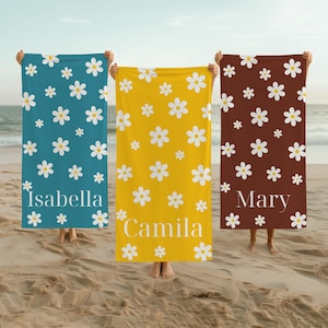 Daisy Custom Beach Towel: Groovy Personalized Pool Towel