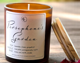 Persephone's Garden Soy Candle : Persephone x Hades, Mythology Inspired Candle