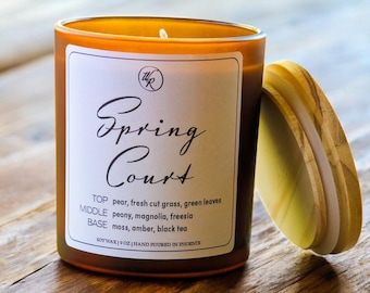 Spring Court Soy Candle: ACOTAR Book Scented Candle