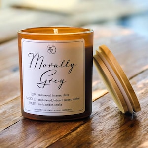 Morally Grey| Book Lover gift | Book Scented Candle | Literary Candle | Book Inspired Candle Scent
