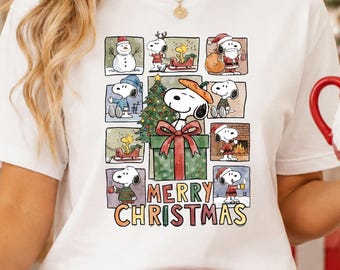 Christmas Cartoon Collage PNG, Cute Holiday Character Sublimation, Festive Christmas Tree Design, Merry Xmas Clipart, Winter PNG Download