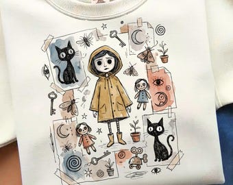 Doll PNG, Horror Movie Shirt Design, Cartoon Character Graphic, Vintage Halloween Tee (Digital Download)