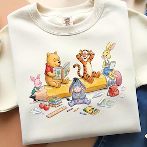 Honey Bear Friends Back to School PNG, Watercolor Clipart, Sublimation Design (Digital File)