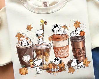 Cozy Beagle Dog Coffee Autumn PNG, Fall Lover Sublimation Design (Digital Download)
