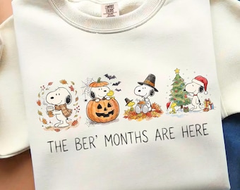 The Ber Months PNG, Fall Halloween Christmas Shirt, Thanksgiving PNG, Cozy Season Tee (Digital Download)