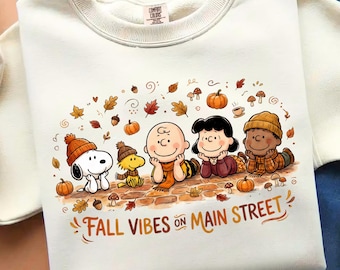 Herbstliche Stimmung in der Hauptstraße (PNG), Cartoon-Beagle-Hund-Clipart (Digitaler Download)