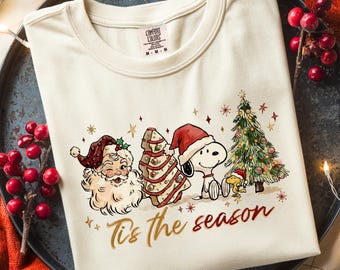 Tis the Season PNG, Vintage Holiday PNG, Retro Christmas Sublimation Design (Digital Download)