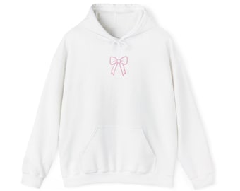 Angelcore Aesthetic Hoodie – Soft Pastel Bow & Wings Design – Kawaii Oversized Pullover – Fairy Grunge Sweatshirt