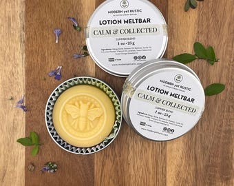 Lotion Bar Organic Lavender Sweet Orange Texas Cedarwood Solid Moisturizer Calm Collected Body Butter