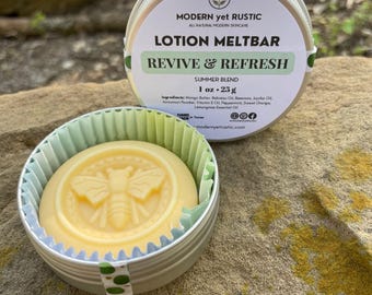 Organic Mango Peppermint Lotion Bar: Zero Waste Solid Moisturizer