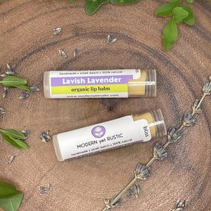 Natural Lavender Lip Balm, Organic Lavender Lip Balm, Handmade Lip Balm, Hydrating Lip Balm, Nontoxic Lip Balm, Soft Lips Lip Balm