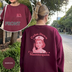 Crewneck Nurse Sweatshirt: RN Gift, Nursing School Graduation