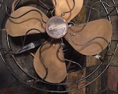 Working 1914 Century 11 quot Brass Blade Steel Cage Made in USA Fan