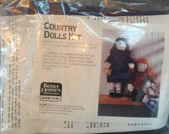 Vintage 1988 Better Homes & Gardens Craft Kits Country Dolls Doll Kit