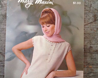 Vintage 1960's Mary Maxim Yarn Knitting Pattern Book Volume 26