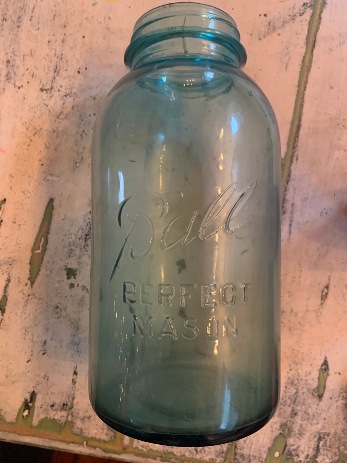 Vintage Ball Perfect Mason Blue Jar 10 Mold Etsy
