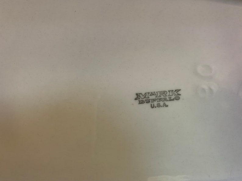 Vintage Mark Buffalo China Rectangular Plate Farmhouse Ironstone