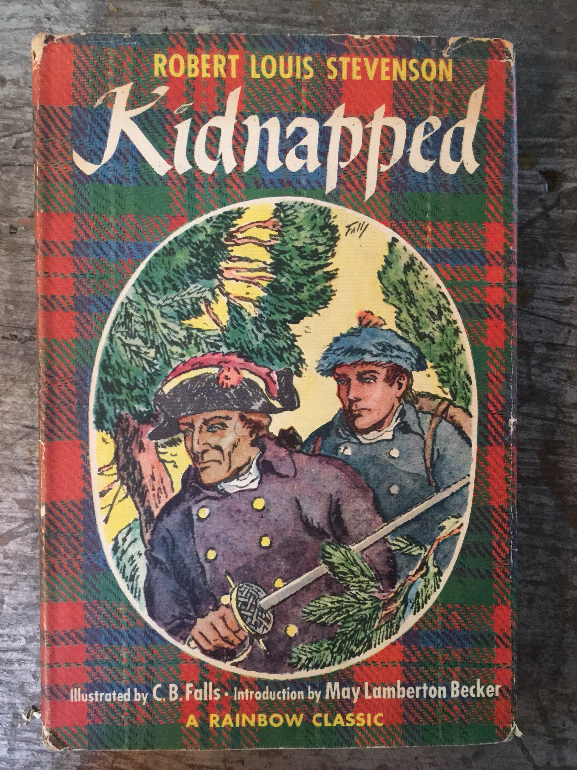 Vintage 1947 Kidnapped by Robert Louis Stevenson Book Rainbow Etsy