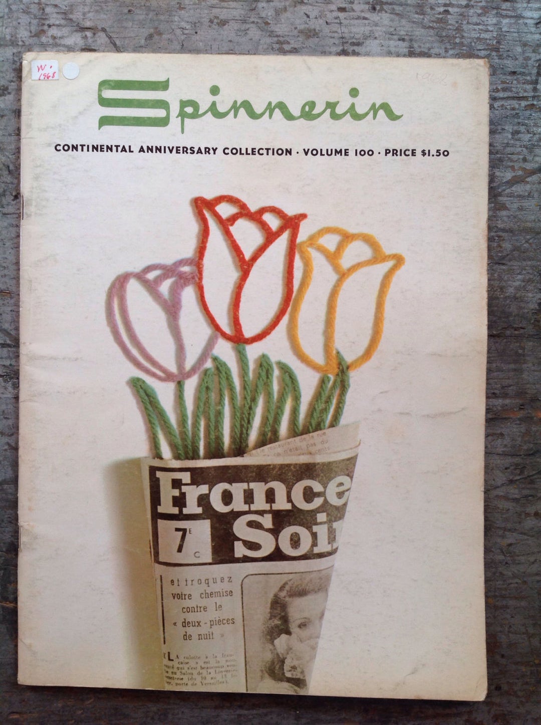 Vintage 1968 Spinnerin Yarn Knitting Pattern Book Volume 100 Etsy