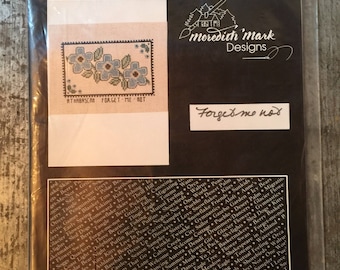 New in Package Meredith Mark Counted Cross Stitch Kit Forget Me Not Flowers