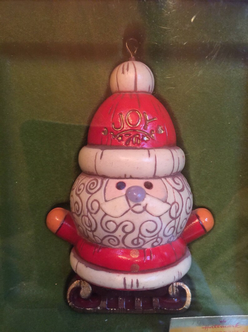 Vintage Hallmark Tree Trimmer Collection Ornament Santa Claus Etsy
