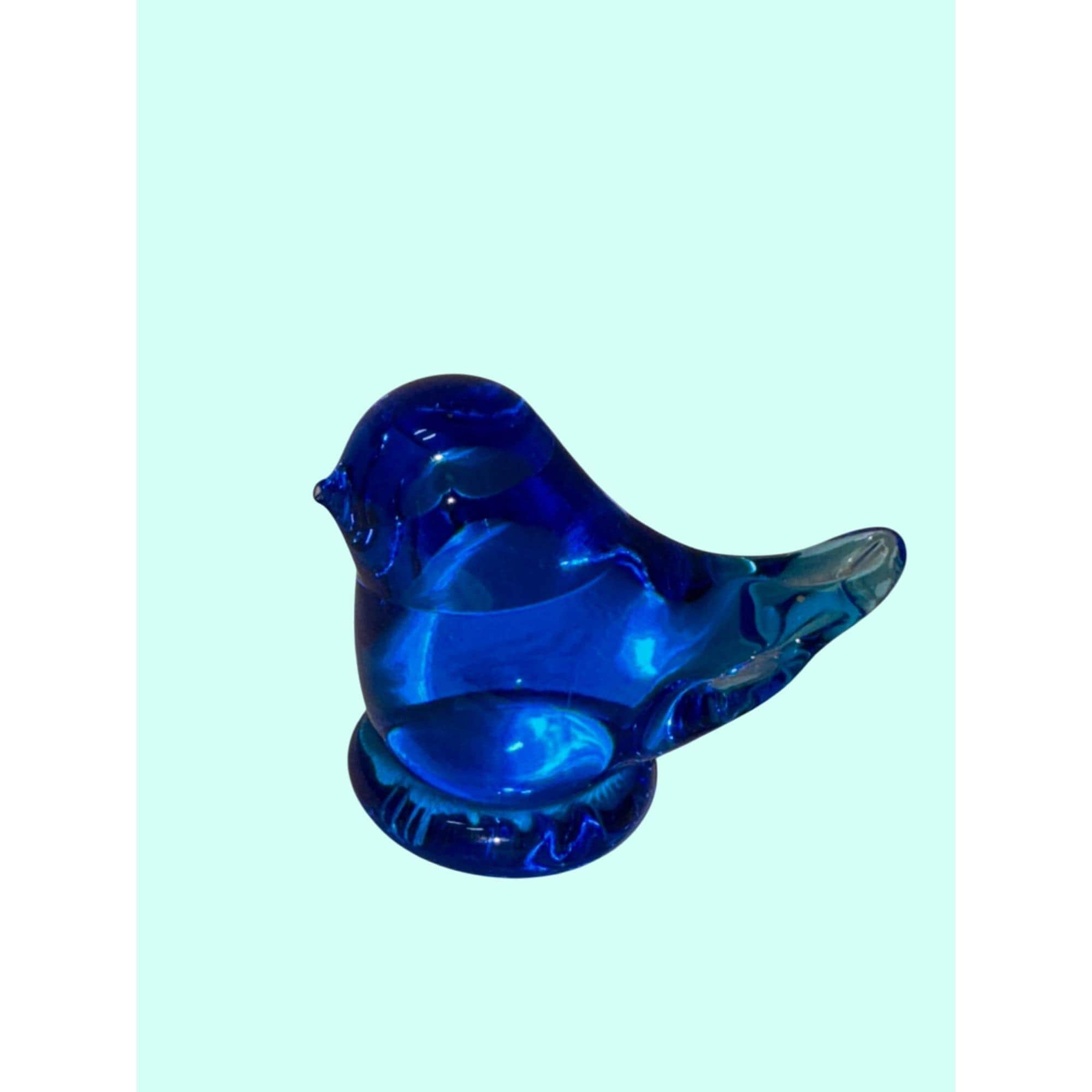 Blue Bird of Happiness Glass Hand-signed Byron Hicks 1985 - Etsy