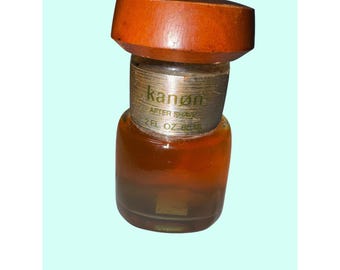 Kanon After Shave 2 Fl Oz 60ml Vintage Glass Bottle Wood Cap